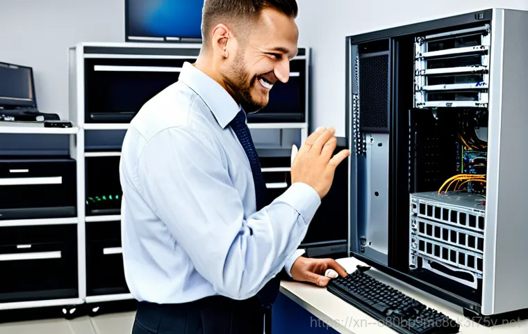 일신동 메인보드조립 및 교체수리 - **Prompt:** A friendly computer technician in appropriate attire, repairing a motherboard inside a d...