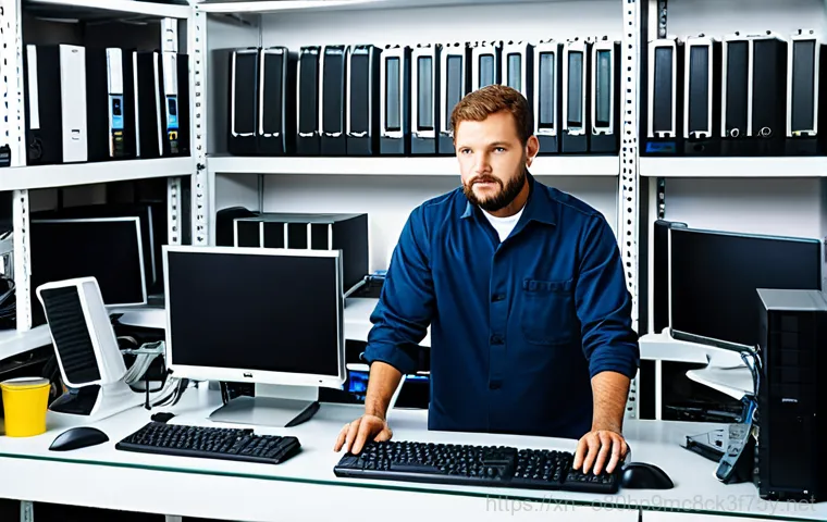 금촌동 STATUS_KERNEL_INIT_FAILURE - A friendly computer repair technician in professional attire, assisting a customer with a desktop co...