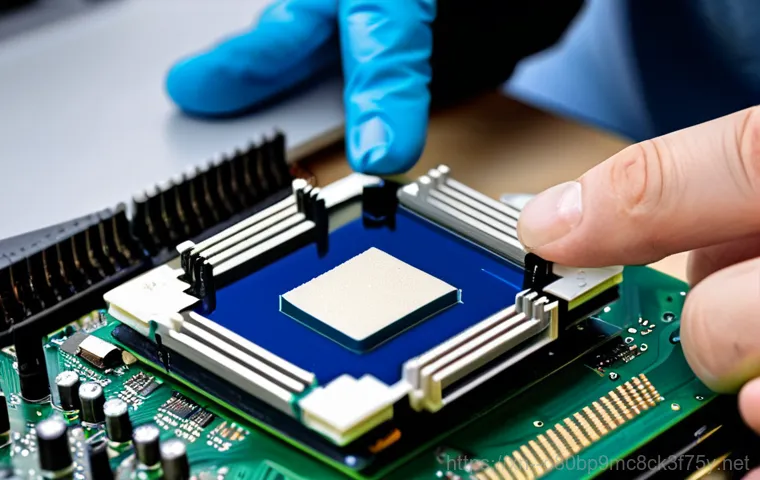 산북면 쿨러조립 및 교체수리 - Two computer repair specialists in a clean and organized workshop are consulting about CPU cooler op...