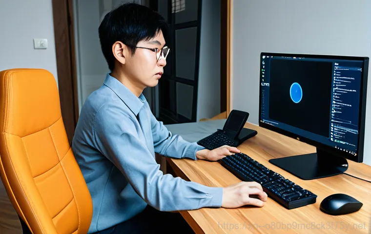 가양동 IO1_INITIALIZATION_FAILED - "A computer repair technician in Gayang-dong, troubleshooting a desktop computer displaying the 'IO1...