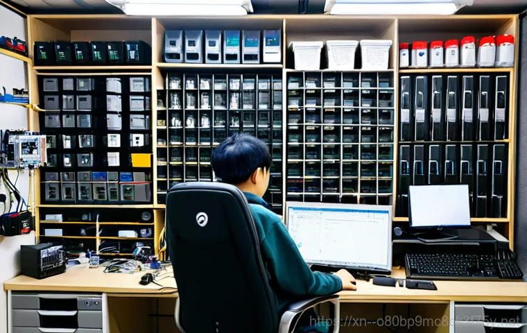 율목동 STATUS_SYSTEM_FILE_MISSING - **Prompt:** A friendly computer repair technician assisting a senior citizen in their home in Yulmok...