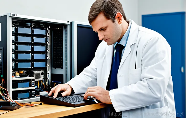 석정동 파일서버출장방문수리점 - File Server Troubleshooting**

"A professional IT technician, fully clothed in appropriate work atti...