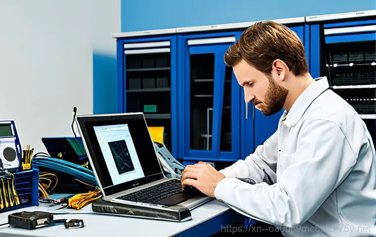 호계동 STATUS_KERNEL_MODE_EXCEPTION - **Prompt:** "A friendly computer repairman, fully clothed in work attire, remotely assisting a custo...