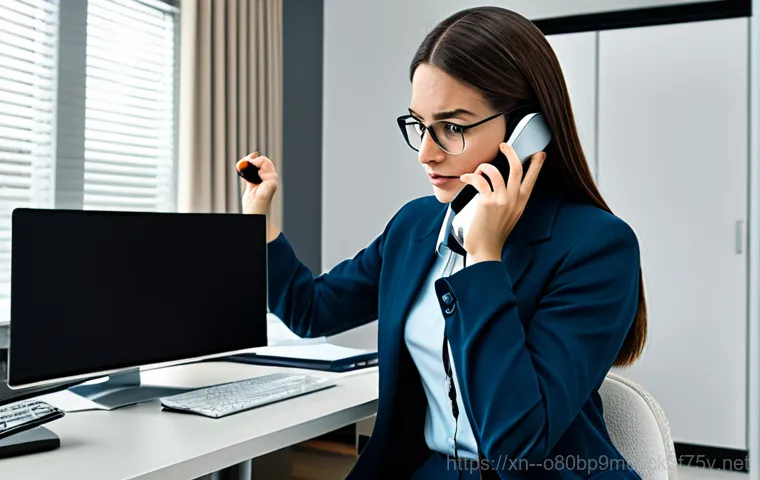 대포동 CDFS_FILE_SYSTEM - "A friendly computer technician in a clean, modern office setting, assisting a senior citizen with a...