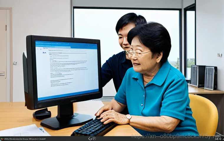금사면 STATUS_KERNEL_REGISTRY_ERROR - **Prompt:** A computer repair technician in Geumsamyeon, Gyeonggi-do, diagnosing a computer displayi...