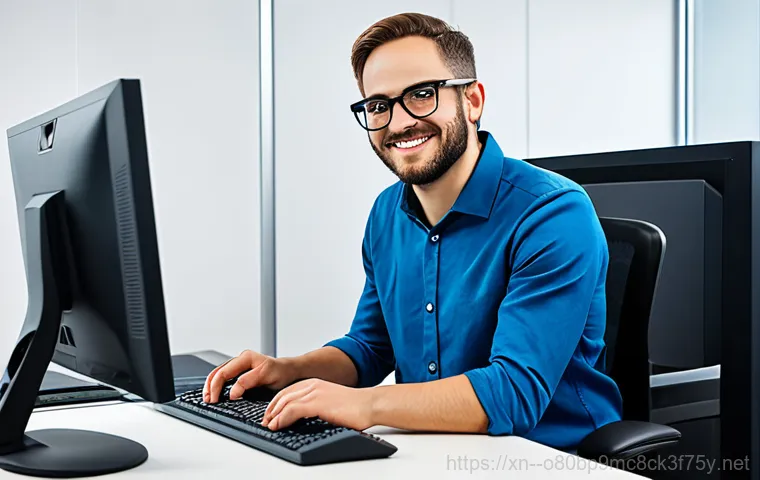 천현동 STATUS_KERNEL_STACK_CORRUPTION - A helpful computer repair shop employee in a polo shirt, assisting a senior citizen with their lapto...