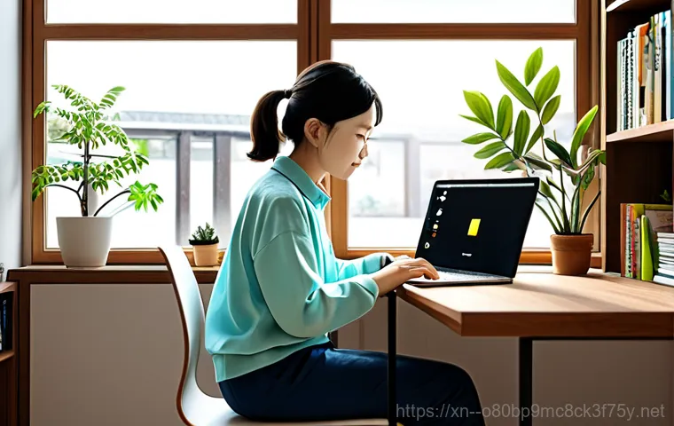 행주동 STATUS_KERNEL_STACK_CORRUPTION - **Subject:** A friendly computer technician in a clean, organized workshop, surrounded by computer p...