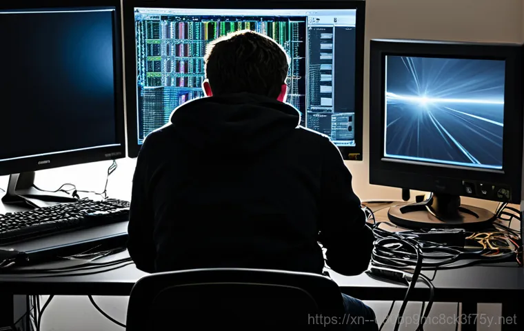 여수동 모니터화면 안나옴 - **Prompt 1: The Frustrated Cable Checker**
    A realistic, high-definition photograph of a person, ...