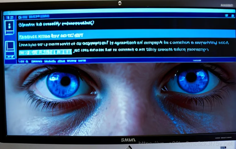 법곳동 STATUS_MODULE_CORRUPTION - Image Prompt 1: Blue Screen of Death Panic**