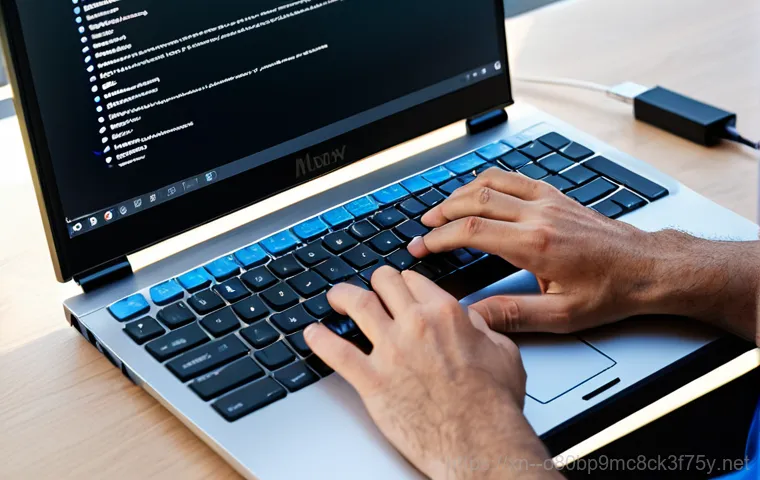 낙원동 윈도우11 windows11 재설치 포맷  초기화 - **Prompt:** A close-up, high-angle shot focusing on a modern laptop screen displaying the Windows 11...
