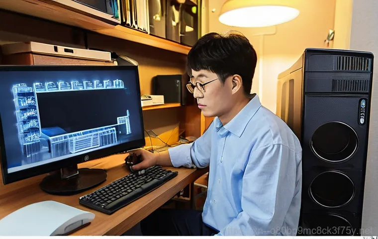 언남동 컴퓨터멈춤 - **Image Prompt 1: The Frustration of a Frozen Screen in Unnam-dong**
    **Scene:** A modern home of...