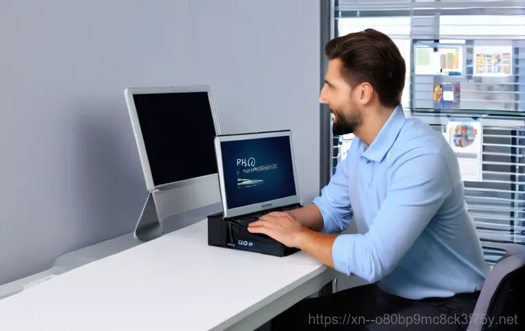 불광동 프리도스 윈도우설치 - **Image Prompt: DIY Windows Installation Challenge**
    *   **Description:** A focused individual (...