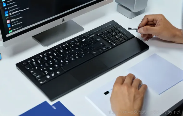 호원동 프리도스 윈도우설치 - A young adult, dressed in casual smart attire, sits at a modern desk with a sleek, brand-new laptop....