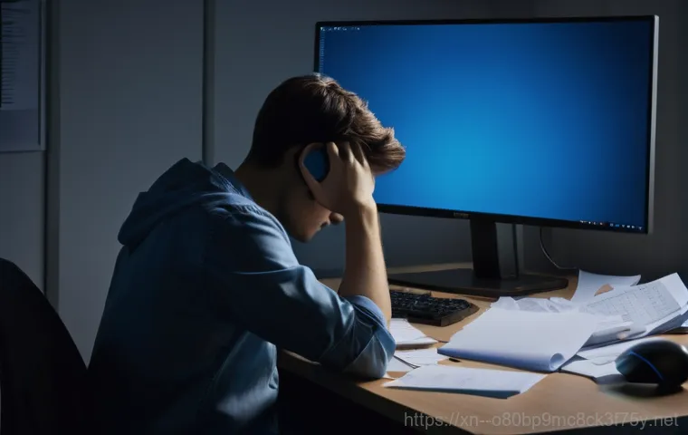혜화동 ATTEMPTED_EXECUTE_OF_NOEXECUTE_MEMORY - Image Prompt 1: The Blue Screen Nightmare**