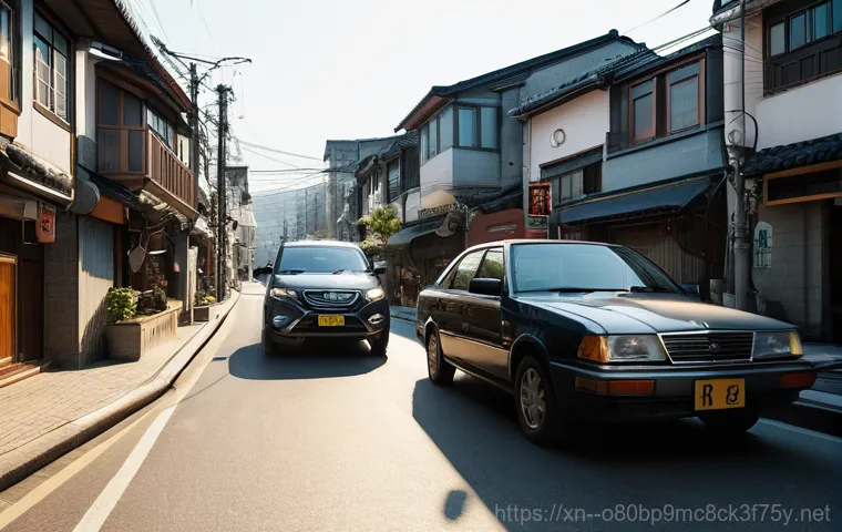 수청동 신호없음 - **Image Prompt 2: The 3-Second Stop for Safety**
    A street-level, slightly wide-angle shot focusi...