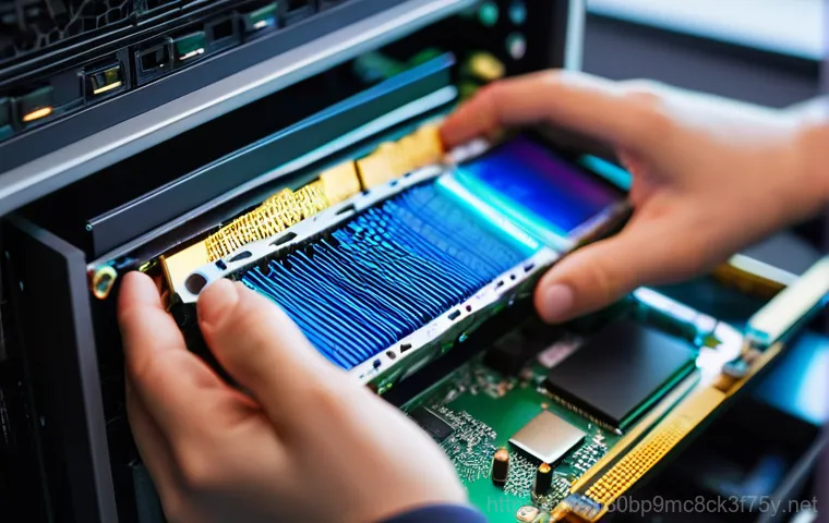 용강동 NTFS_FILE_SYSTEM - **Prompt:** A person, visibly stressed and slightly frustrated, staring at a computer monitor displa...