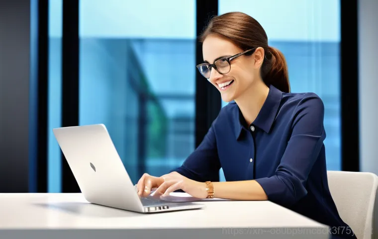 팔판동 윈도우8 windows8 재설치 포맷  초기화 - A focused adult male, wearing a neat button-up shirt, is seated at a well-organized desk, diligently...