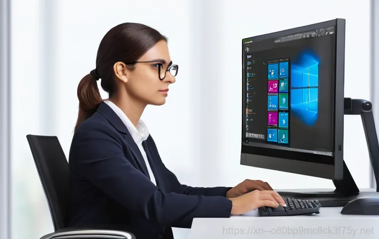 심곡본동 STATUS_DRIVER_ENTRYPOINT_NOT_FOUND - **Prompt:** A young adult (20s-30s, any gender) sits at a modern desk in a home office, looking inte...