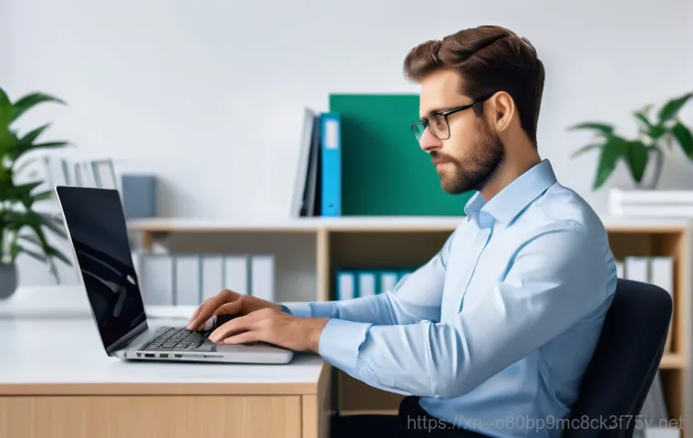 선단동 STATUS_SESSION_TIMEOUT - **Prompt:** A young adult, male or female, in their late 20s, sits at a desk in a modern home office...