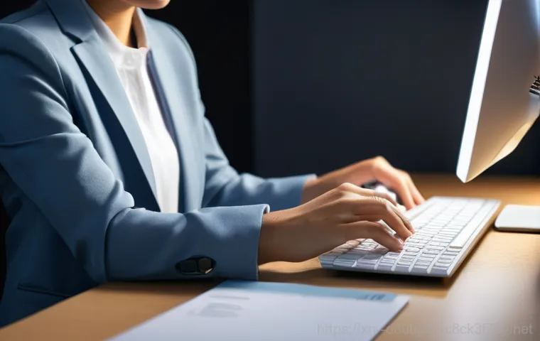 불현동 ubuntu재설치 포맷  초기화 - A person (gender-neutral, adult) sits at a computer desk, looking visibly frustrated at a slow and u...