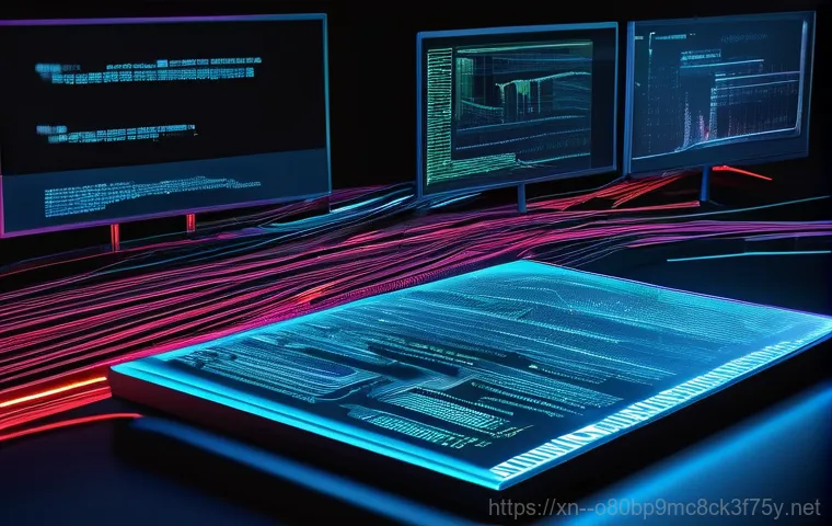 성북동 STATUS_KERNEL_DEBUG_FAILURE - A dramatic, high-tech illustration depicting the core of a computer system, represented as a complex...