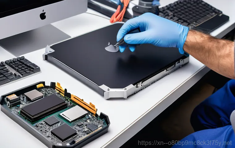 남구 맥미니 판매 및 수리 - A sleek, modern Apple Mac mini (M1 or M2 model) sits on a minimalist wooden desk in a bright, contem...