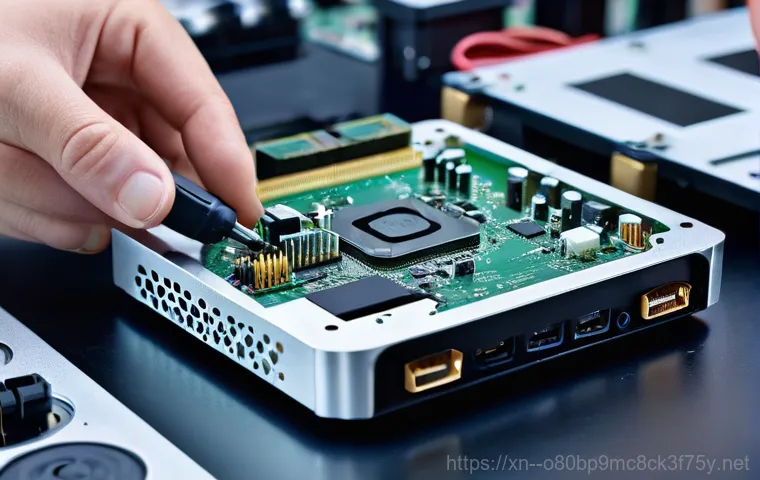 을왕동 맥미니 판매 및 수리 - **Image Prompt: Expert Windows Installation on a Modern Mac Mini**
    Inside a modern, well-organiz...