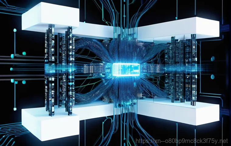 안녕동 STATUS_KERNEL_CONFIGURATION_ERROR - **Prompt:** A close-up shot of a computer monitor displaying a bright blue screen with prominent whi...