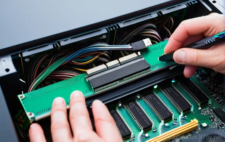 동춘동 WHEA_UNCORRECTABLE_ERROR - **Prompt:** A person with a focused expression is carefully cleaning the inside of a desktop compute...