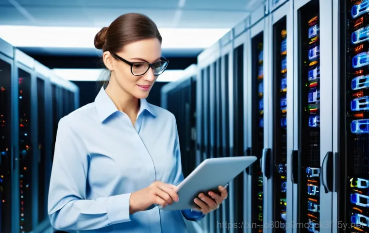 서빙고동 파일서버출장방문수리점 - **Prompt:** A professional and clean office environment during the day. A skilled IT technician, wea...