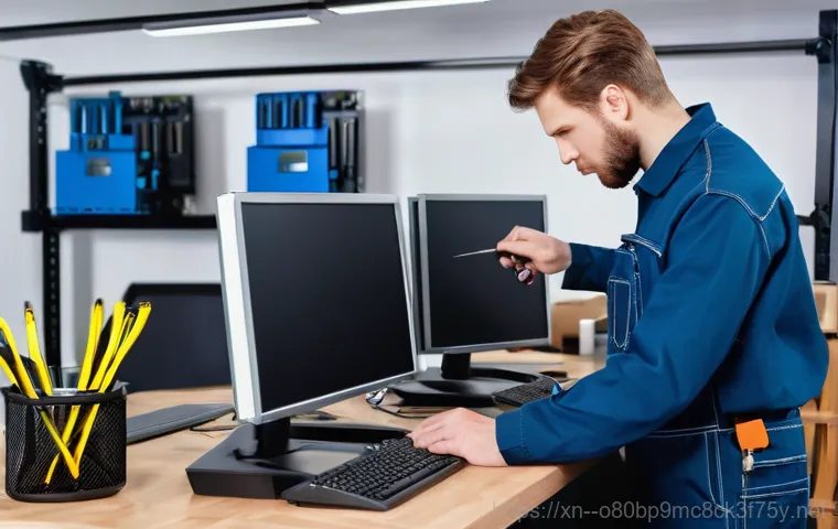 동두천 WATCHDOG_VIOLATION - A focused individual, appearing to be in their late 20s or early 30s, is intently working at a brigh...