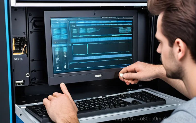 반포동 ACPI_BIOS_ERROR - **Prompt 1: The Frustration of a Blue Screen Error**
    "A young adult, dressed in casual, comforta...
