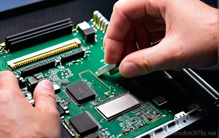 노오지동 all boot options are tried - **Image Prompt 2: Focused Troubleshooting in BIOS/UEFI Settings**
    A close-up shot of hands, poss...
