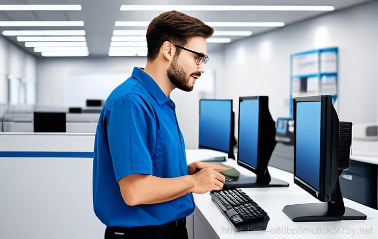 금사면 STATUS_INVALID_DEVICE_REQUEST - **Prompt 2: Carefully Examining Hardware Compatibility**
    A focused individual, wearing a clean, ...