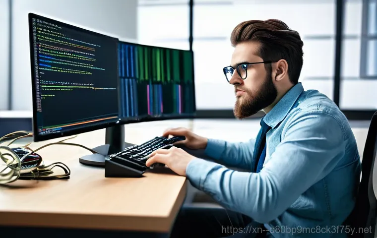 감일동 STATUS_KERNEL_EXECUTION_ERROR - **Image Prompt 1: Blue Screen of Despair**
    A young adult, gender-neutral, wearing a comfortable ...