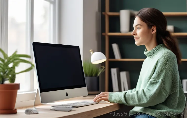 둔전동 DPC_WATCHDOG_VIOLATION - **Prompt:** A person, of any gender, is depicted in a brightly lit, modern home office, actively eng...