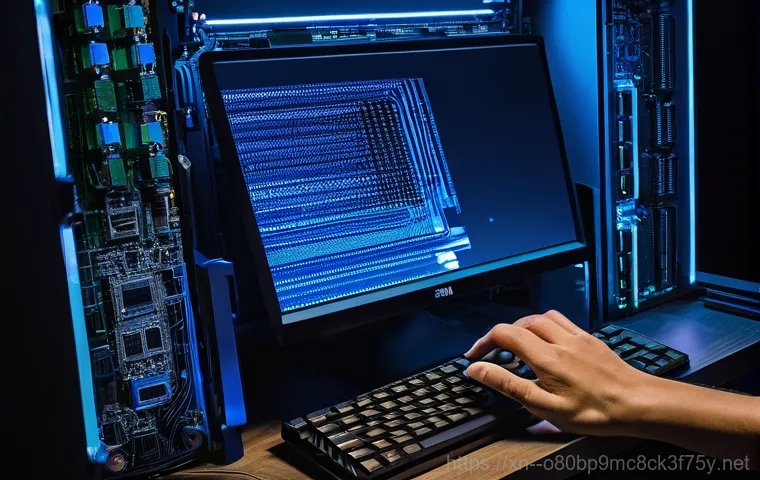 팔탄면 BAD_POOL_CALLER - **An intricate, cross-sectional view of a metaphorical computer system experiencing internal conflic...