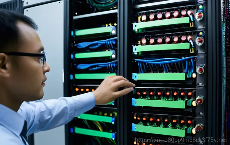 진건읍 server출장방문수리점 - **Prompt:** A male IT technician in his late 30s, dressed in a professional work uniform with a comp...