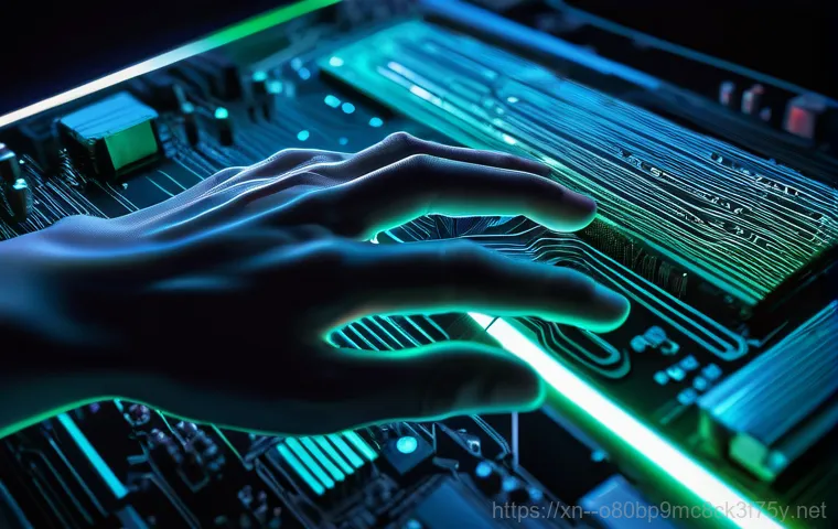 서림동 SYSTEM_THREAD_EXCEPTION_NOT_HANDLED - A person in their late 20s to early 30s, looking exasperated, sits at a desk illuminated by the omin...