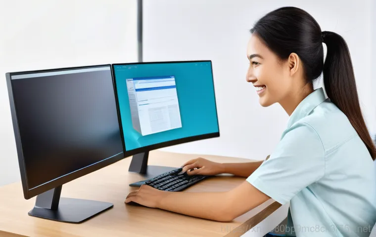 대황교동 SYSTEM_THREAD_EXCEPTION_NOT_HANDLED - A person, gender-neutral, in their early 30s, intently focused on a computer screen displaying a com...