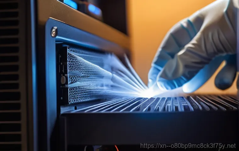매탄동 컴퓨터멈춤 - A close-up shot of a modern desktop computer screen displaying a frozen image with several program w...
