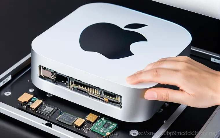 장남면 맥미니 판매 및 수리 - **Image Prompt 1: The Mac Mini Decision**
    A thoughtful young adult, gender-neutral, stands in a ...