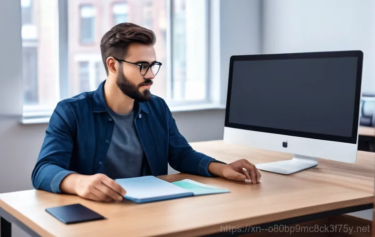 대천동 CDFS_FILE_SYSTEM - **Prompt 2:** A focused individual with a determined expression is seated at a modern desk, meticulo...