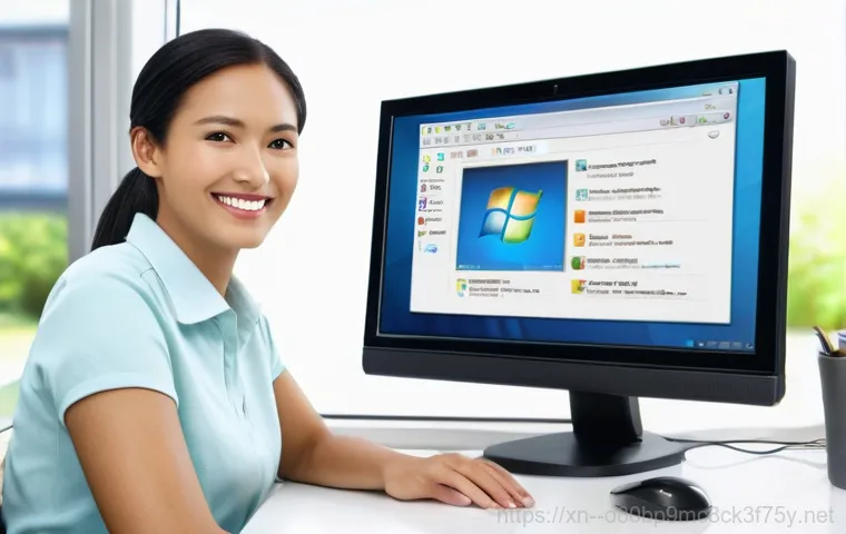 예장동 윈도우7 windows7 재설치 포맷  초기화 - **Prompt:** A close-up shot of a desktop monitor displaying the Windows 7 clean installation wizard....