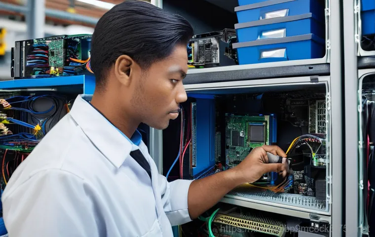 상산곡동 파워조립 및 교체수리 - A close-up shot of an individual's hands, wearing anti-static gloves, carefully installing a new pow... 상산곡동 파워조립 및 교체수리 - A close-up shot of an individual's hands, wearing anti-static gloves, carefully installing a new pow...