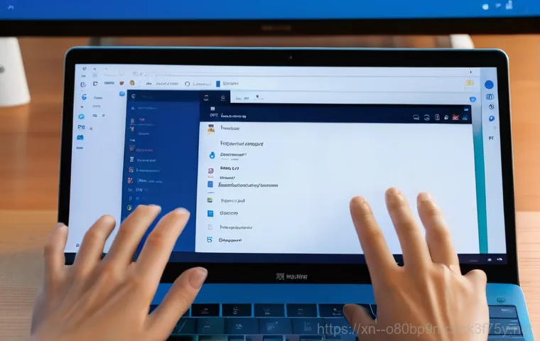 포곡읍 윈도우11 windows11 재설치 포맷  초기화 - A young professional, dressed in a smart business-casual outfit, sits at a modern desk in a well-lit...