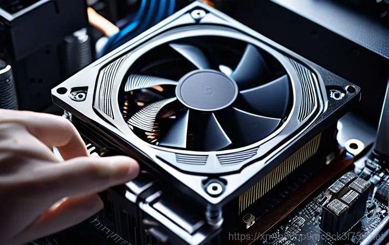 옥천동 쿨러조립 및 교체수리 - A highly detailed, split-screen or side-by-side view of two premium gaming PCs inside transparent ca...