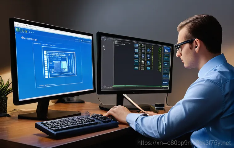 백령면 DRIVER_VERIFIER_DETECTED_VIOLATION - **Prompt 1: Blue Screen Encounter**
    A person, appearing visibly frustrated and confused, sits at...