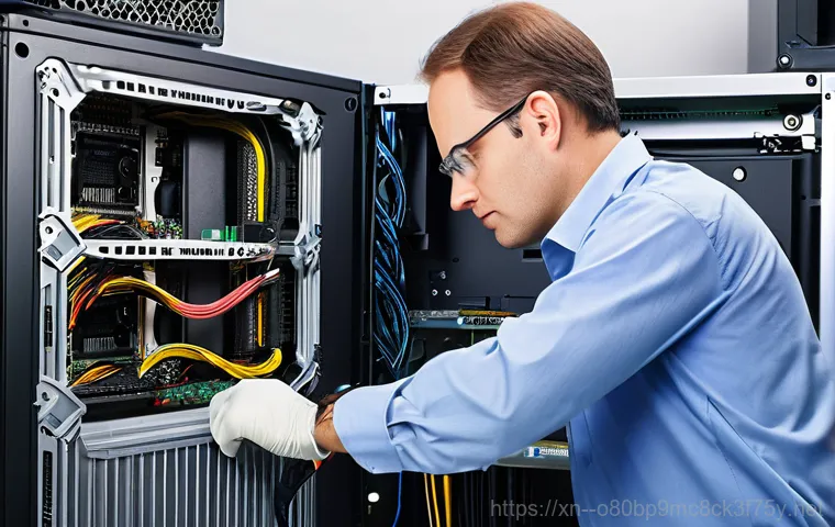 원창동 파워조립 및 교체수리 - **Prompt 2: Unexpected Shutdown - Power Supply Warning**
    A person, appearing frustrated or confu...