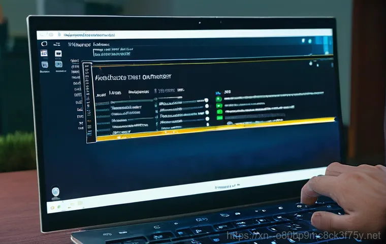 망우동 BUGCODE_USB_DRIVER - A detailed shot focusing on a person's hands and forearms as they meticulously examine the USB ports...
